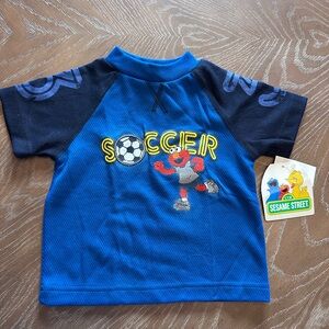 Vintage Elmo Sesame Street Soccer Tee Jersey NWT